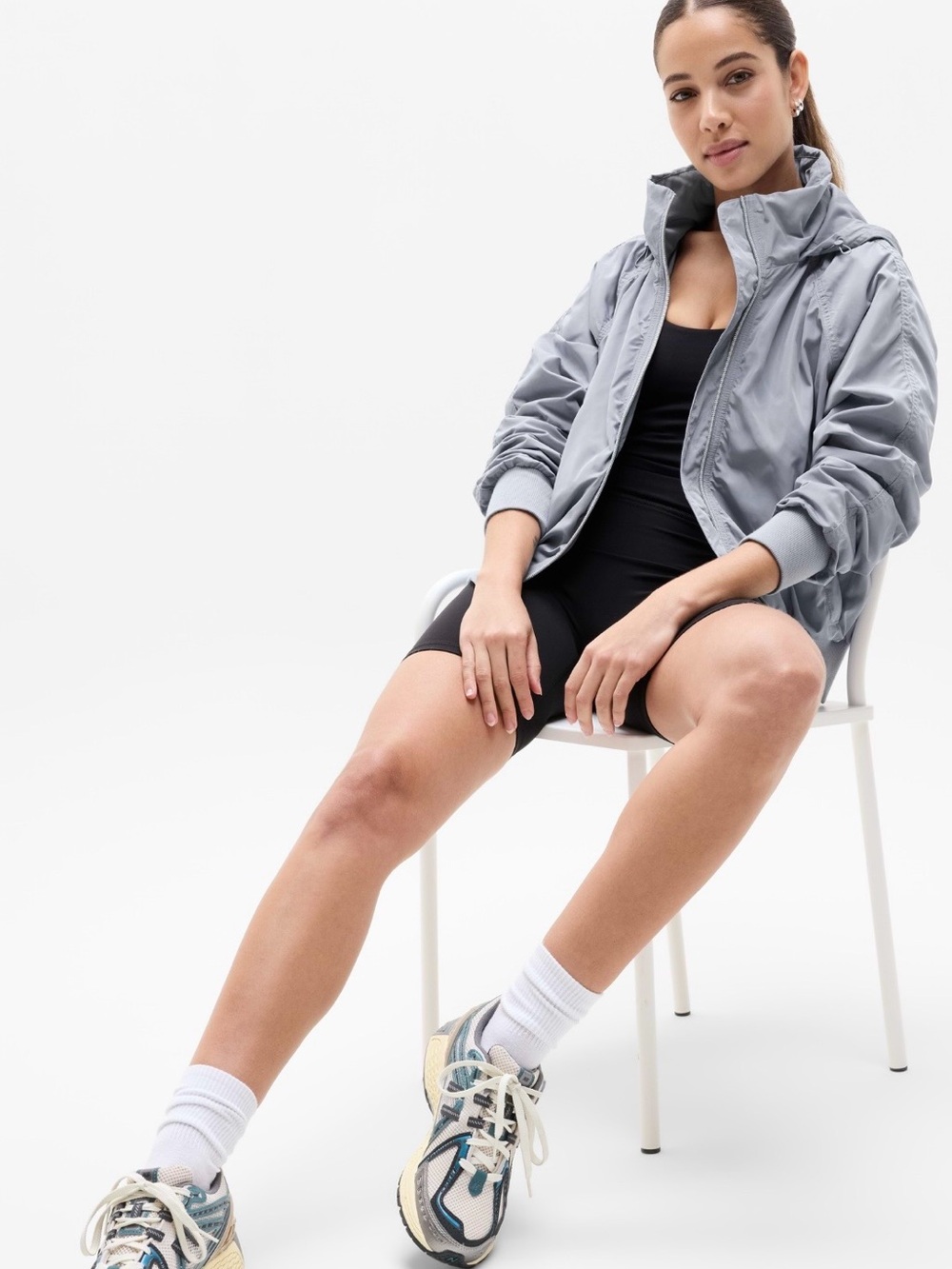 NWT-Athleta Blue Star Jetset Bomber Jacket, Small